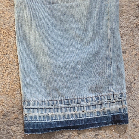 Hidden Nori High Rise Extra Wide Leg Distressed Light Blue Women's Jeans - Picture 3 of 9